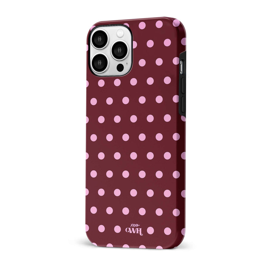 Polka Dots (Burgundy) - iPhone 14 Pro Max