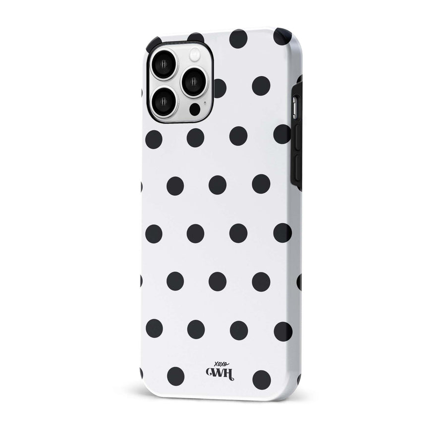 Polka Dots (White) MagSafe - Double Layer - iPhone 12 Pro Max