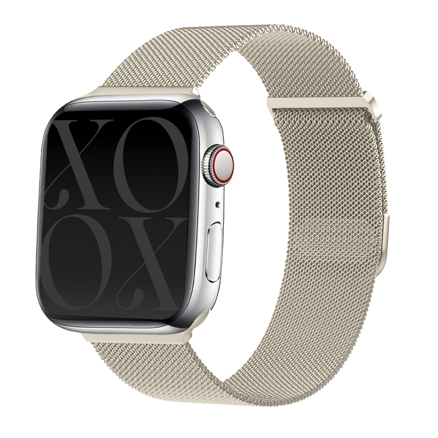 Apple Watch Milanese strap starlight