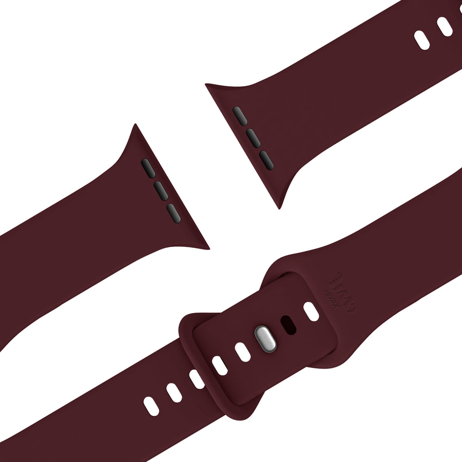 Apple Watch silicone strap burgundy