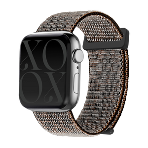 xoxo Wildhearts Apple Watch nylon bandje (zwart leopard)