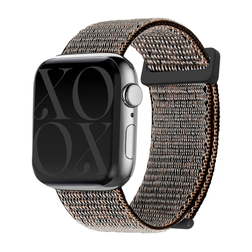 xoxo Wildhearts Apple Watch nylon bandje (zwart leopard)