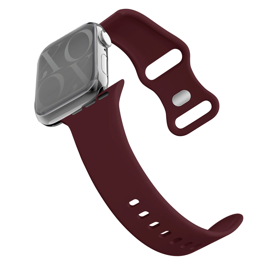 Apple Watch silicone strap burgundy