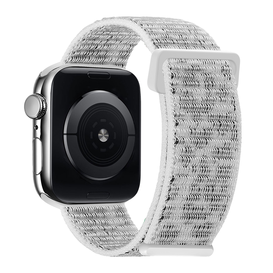 Apple Watch nylon strap white leopard