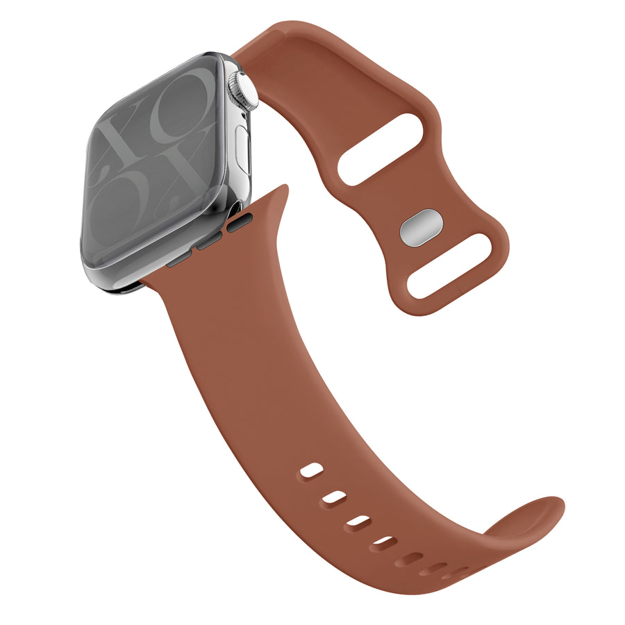 Apple Watch silicone strap brown
