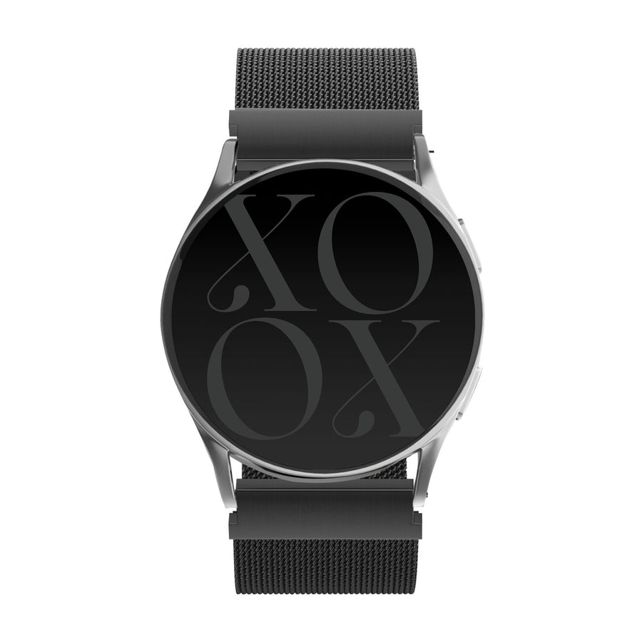 xoxo Wildhearts - Samsung Galaxy Watch Active 2 (40 & 44mm) Milanees bandje (zwart)
