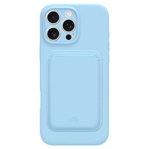 Silicone case with MagSafe Wallet (Blue)