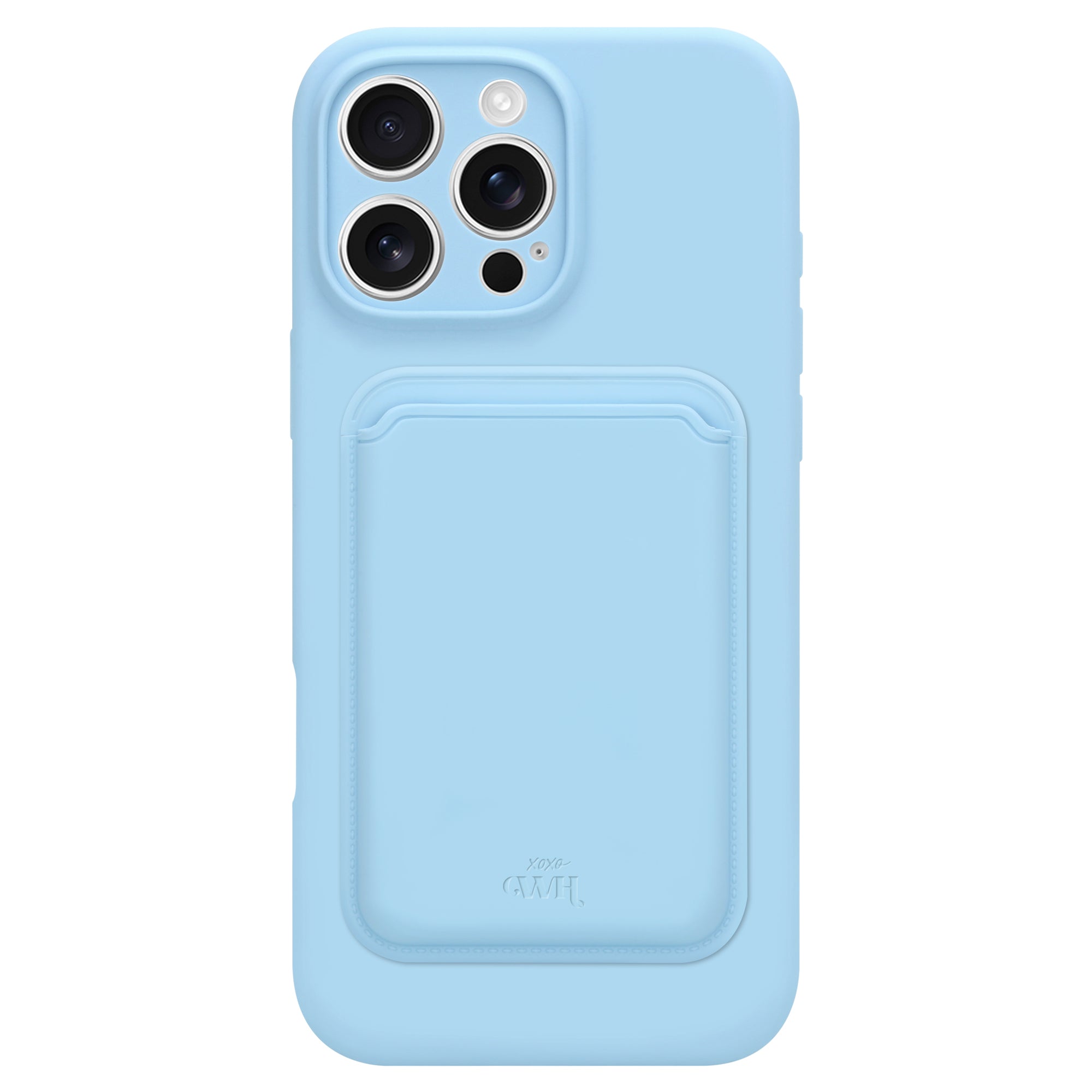 Silicone case with MagSafe Wallet (Blue)