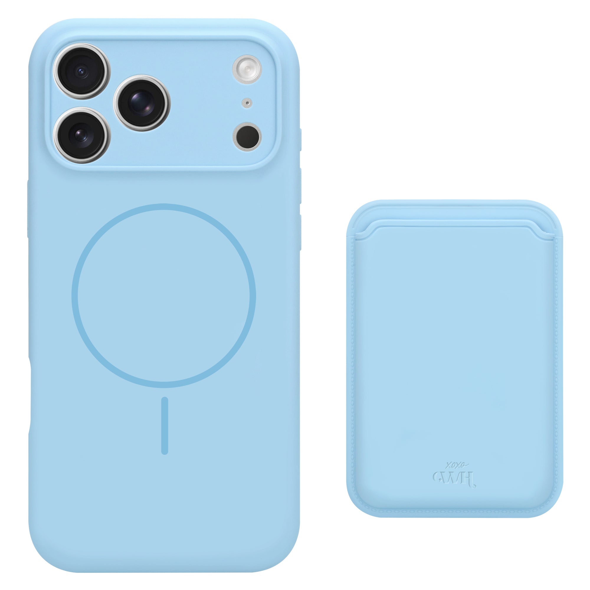 Silicone case with MagSafe Wallet (Blue) - iPhone 17 Pro Max