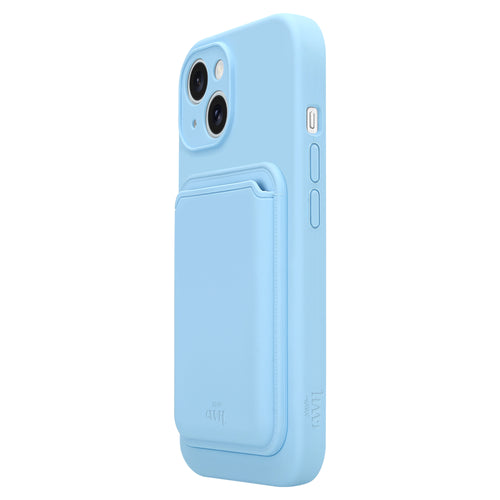 Silicone case with MagSafe Wallet (Blue) - iPhone 13