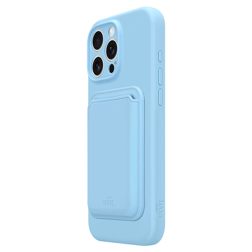 Silicone case with MagSafe Wallet (Blue)