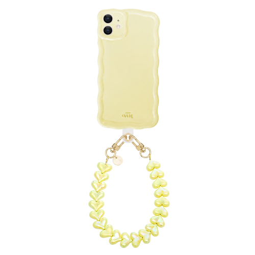 Glossy Wavy Case Buttercup - Funky Hearts Cord - iPhone 11