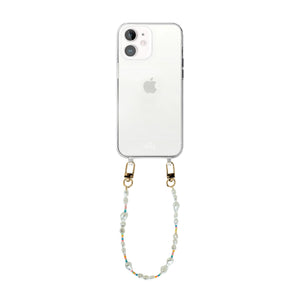 xoxo Wildhearts - iPhone 12 - Beachy Vibes Transparant Cord Case - Short Cord