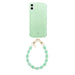 Glossy Wavy Case Sage Sorbet - Ocean Mint Cord (short) - iPhone 12