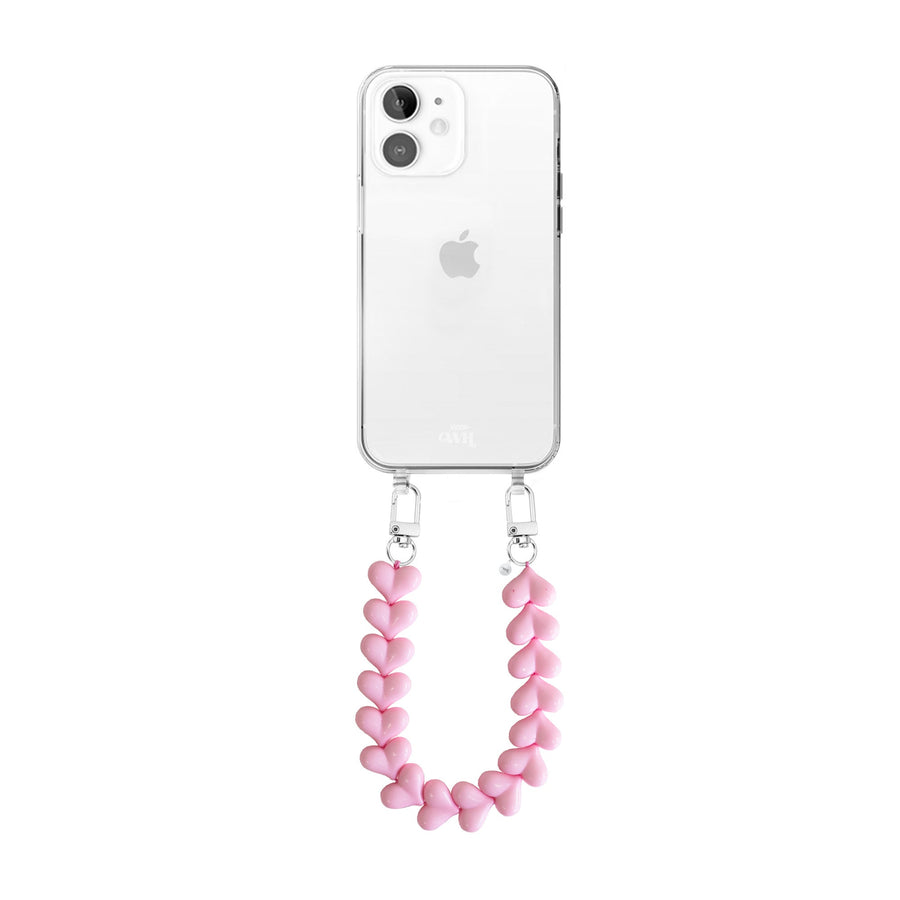 iPhone 11 - Funky Hearts Transparant Cord Case