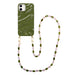 iPhone 11 - Green Glaze Cord Case - Rose Quartz (long)