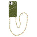 Green Glaze Cord Case - Shell Hearts Olives (long) - iPhone 11