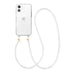 Dusty White (long) Transparant Cord Case - iPhone 11