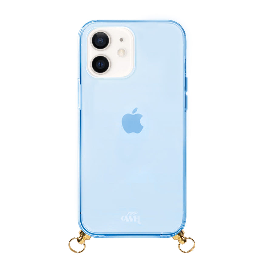 xoxo Wildhearts - iPhone 12 - Island Girl Cord Case Blue - Long Cord