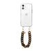 iPhone 11 - Brown Chocolate Transparant Cord Case - Short Cord