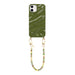 Green Glaze Cord Case - Shell Hearts Olives (short) - iPhone 11