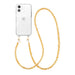 Dusty Yellow (long) Transparant Cord Case - iPhone 11