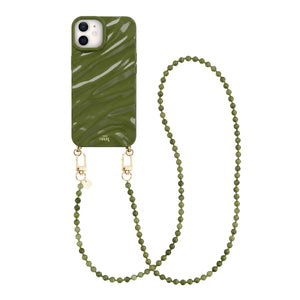 iPhone 11 - Glaze Cord Case - Deep Olives (long)