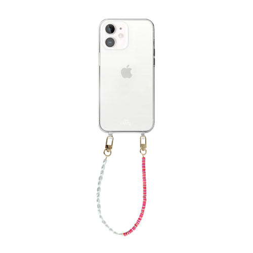 xoxo Wildhearts - iPhone 12 - Island Girl Transparant Cord Case - Short Cord