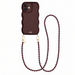 Glossy Wavy Cord Case Burgundy - Muse Cord (long) - iPhone 11
