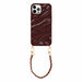 Burgundy Glaze Cord Case - Classic Chain (short) - iPhone 12 Pro Max