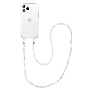 xoxo Wildhearts iPhone 11 Pro - Shell Hearts (Beige) Transparant Cord Case - Long cord