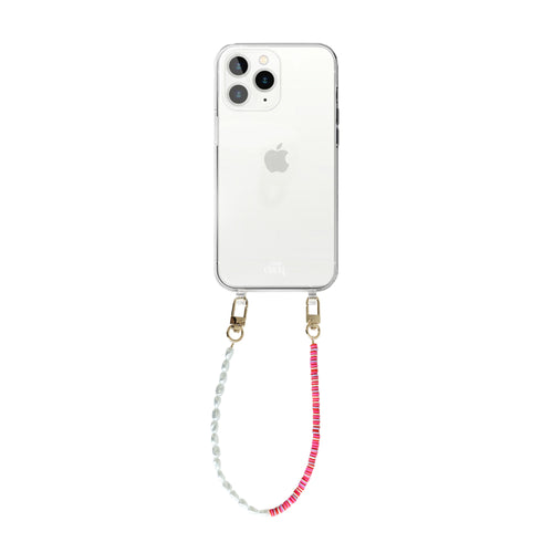 xoxo Wildhearts - iPhone 12 Pro Max - Island Girl Transparant Cord Case - Short Cord