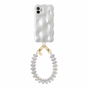Bubbly case White - Funky Hearts Cord (White metallic) - iPhone 11