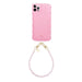 Glossy Wavy Case Bubble Blush - Dusty Pink Cord (short) - iPhone 12 Pro