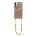 Taupe Glaze Cord Case - Shell Hearts Olives (short) - iPhone 12 Pro Max
