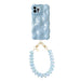 Bubbly case Ice Blue - Funky Hearts Cord (Blue metallic) - iPhone 12 Pro
