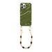 Green Glaze Cord Case - Rose Quartz (short) - iPhone 12 Pro Max