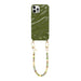 Green Glaze Cord Case - Shell Hearts Olives (short) - iPhone 12 Pro