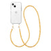Dusty Yellow (long) Transparant Cord Case - iPhone 14 Plus