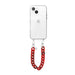 iPhone 15 - Red Roses Transparant Cord Case - Short Cord