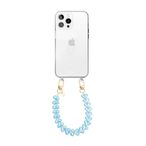 xoxo Wildhearts Funky Hearts (Blue Metallic) Transparant Cord Case