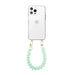 iPhone 14 Pro - Funky Hearts (Green Metallic) Transparant Cord Case