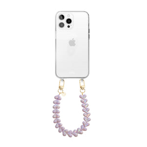 xoxo Wildhearts Funky Hearts (Purple Metallic) Transparant Cord Case