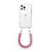 iPhone 16 Pro Max - Funky Hearts (Fuchia Metal) Transparant Cord Case