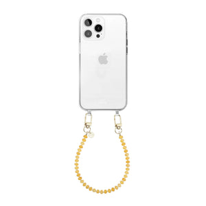 Dusty Yellow (short) Transparant Cord Case - iPhone 11 Pro Max