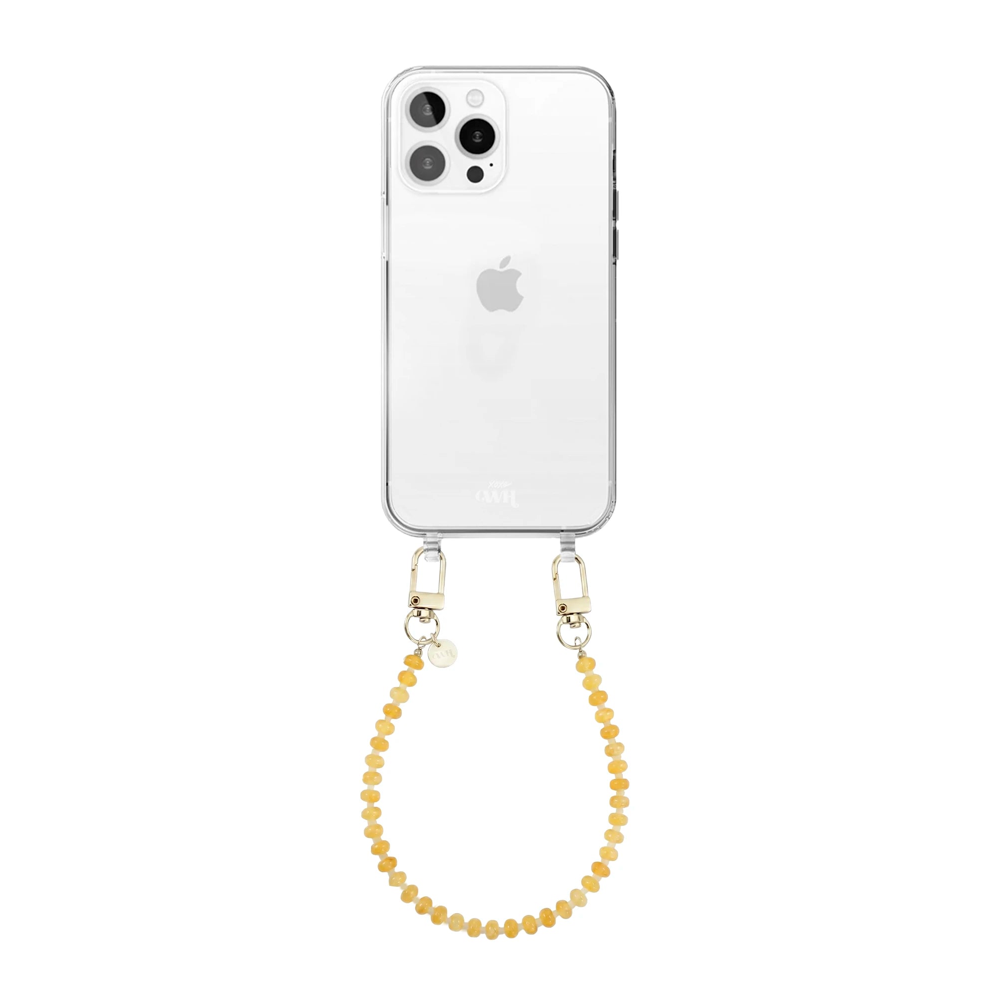 Dusty Yellow (short) Transparant Cord Case - iPhone 11 Pro Max