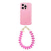Glossy Wavy Case Bubble Blush - Funky Hearts Cord - iPhone 15 Pro
