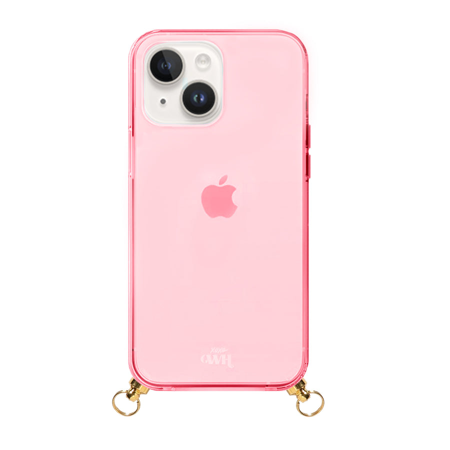 xoxo Wildhearts - iPhone 15 - Pearlfection Cord Case Pink - Short Cord