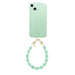 Glossy Wavy Case Sage Sorbet - Ocean Mint Cord (short) - iPhone 13