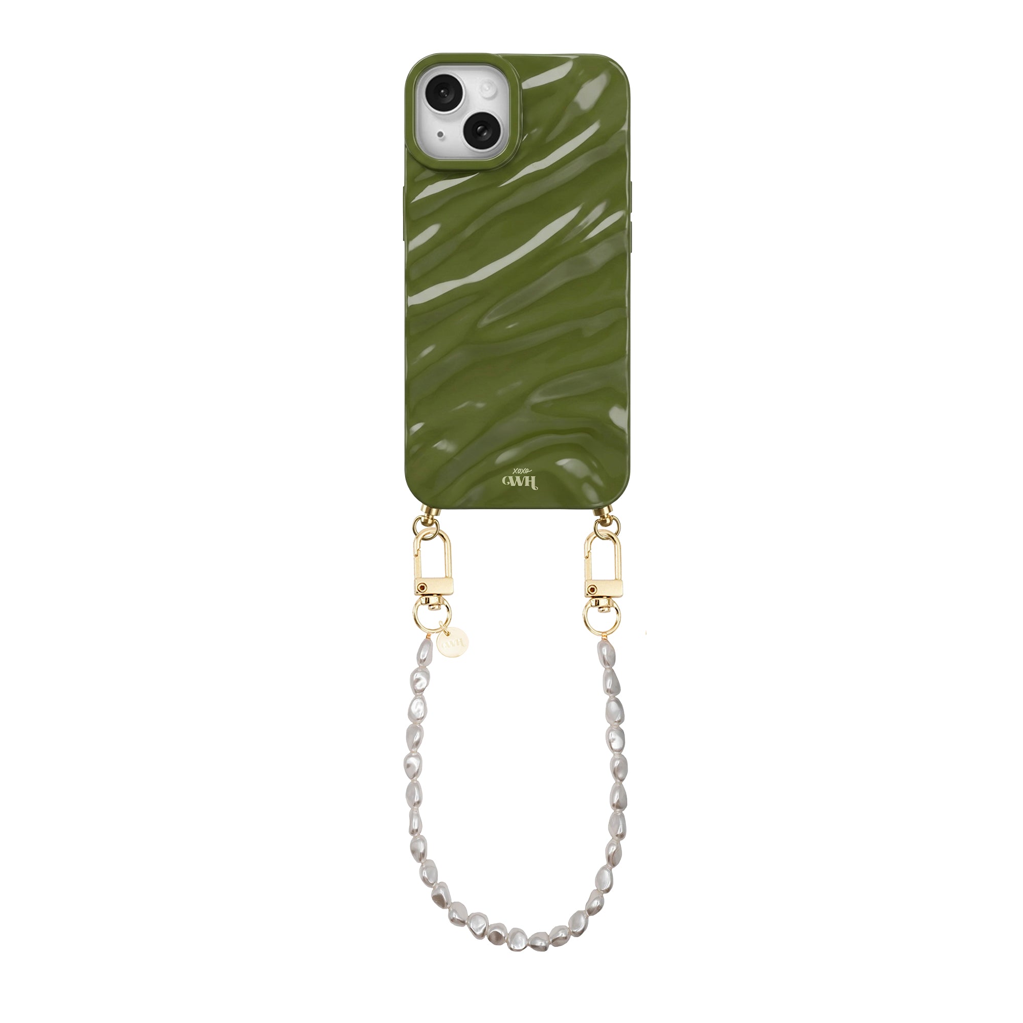 iPhone 15 - Green Glaze Cord Case - Pearlfection (short)